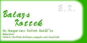 balazs kottek business card